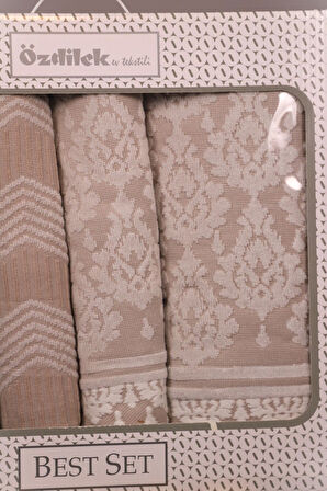 Özdilek Tappeto Krem - Krem Best Set (Hamam Takımı)