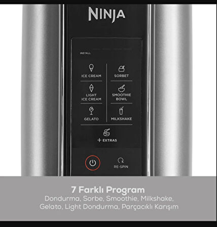 Ninja Ice Cream Maker - Yoğurt, Gelato, Sorbe, Smoothie Kasesi, Milkshake Dondurma Makinesi