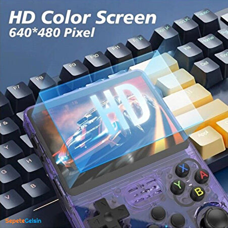Sepetegelsin R36S Sub 3,5 İnç HD Retro Mini Taşınabilir IPS Ekran 15000 Oyun Konsolu Televizyon