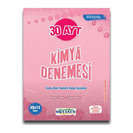 Okyanus Yayınları Ayt Kimya 30 Denemesi