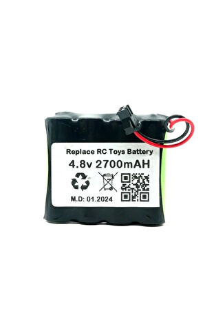Cheetah Uzaktan Kumandalı 4.8V 2700MAH Oyuncak Araba Bataryası Siyah Soket