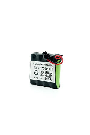 Cheetah Uzaktan Kumandalı 4.8V 2700MAH Oyuncak Araba Bataryası Siyah Soket