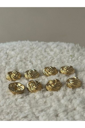 blazer ceket düğme seti gold
