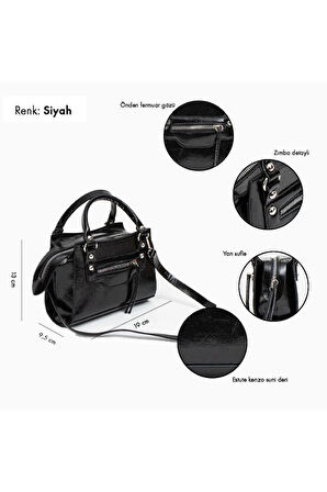 Kadın mini el ve omuz çantası şık tasarımlı çapraz çanta