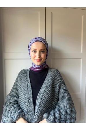 Çiçek Baharı Desen Bambu Eşarp