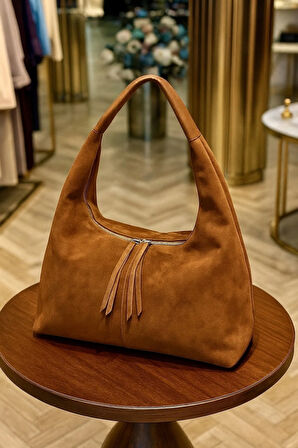 Luxe Suede Hobo Omuz Çantası