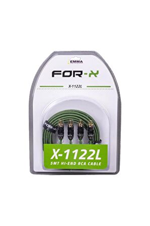 FORX X-1122L 2 RCA + 2 RCA BAKIR 5 METRE KABLO