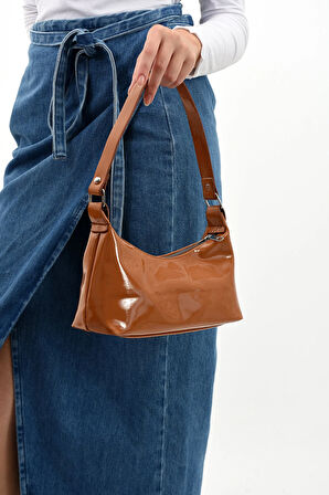 Kadın Taba Rugan Omuz Çantası