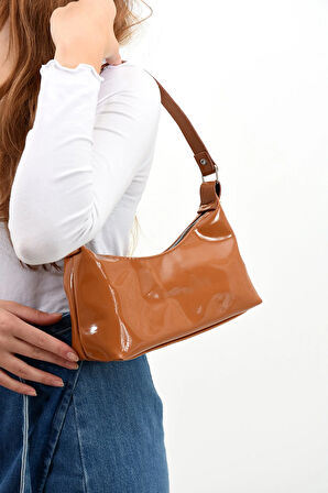 Kadın Taba Rugan Omuz Çantası