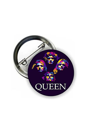 Queen Vintage Buton Rozet
