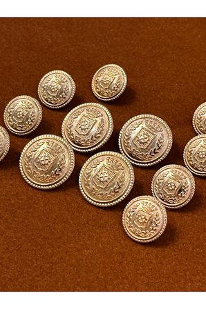Z.a.r.a En Trend Gold Blazer Ceket Düğme Seti1 (4 BÜYÜK-6 KÜÇÜK)