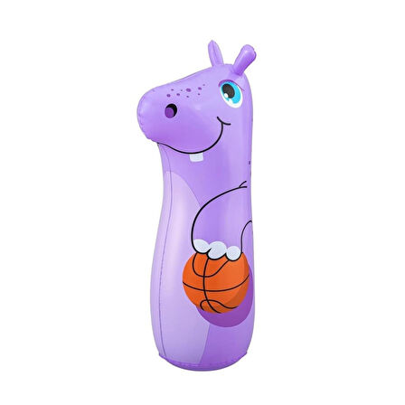 Bestway 52152 Bop Bags Hipopotam Desenli Hacıyatmaz 89 Cm Sulu Hacı Yatmaz