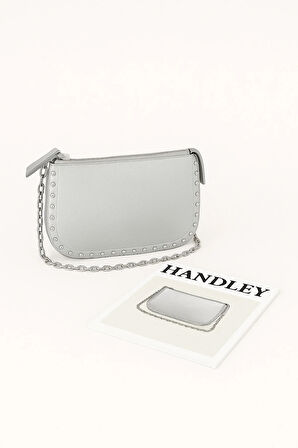 Zincir Askılı Taş Detaylı Omuz Çantası