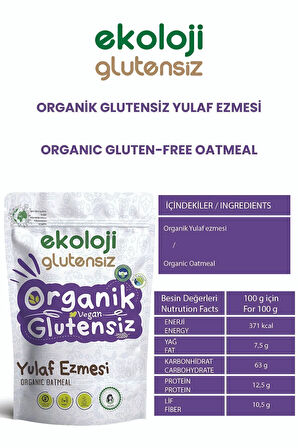 E.M. Organik Glutensiz Yulaf Ezmesi 300 Gr / 12 Adet 