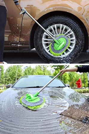 Mikrofiber Araba Yıkama Fırçası Uzun Teleskopik Saplı