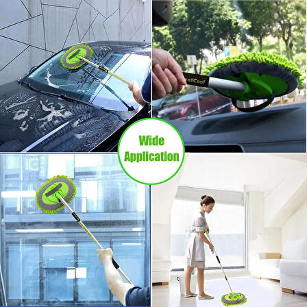 Mikrofiber Araba Yıkama Fırçası Uzun Teleskopik Saplı