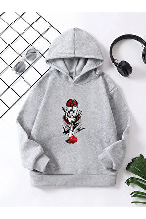 Çocuk Kapüşonlu Baskılı Sweatshirt