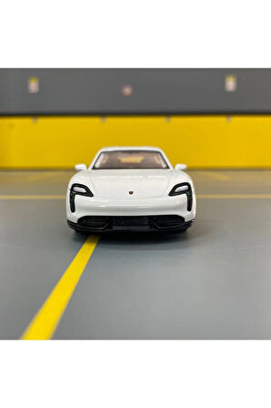Porsche Taycan Turbo S 1/36 Ölçek Diecast Metal Model Araba Oyunca Araba