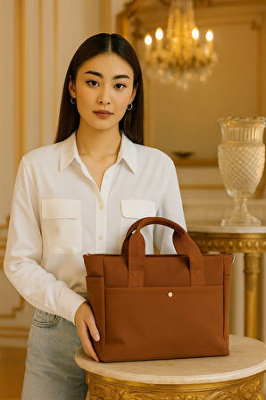 Lüks Çok Gözlü Minimal Tote & Omuz Çantası