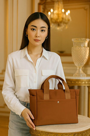 Lüks Çok Gözlü Minimal Tote & Omuz Çantası