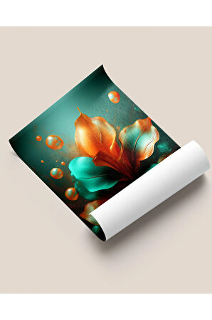 Çerçevesiz Poster Çiçek Modeli