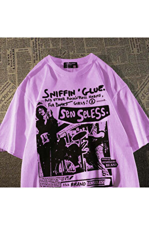 Grunge Karikatür Baskılı (unisex) T-shirt