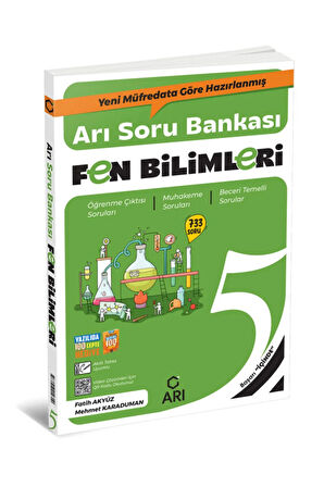 5 Sınıf Fen Bilimleri Arı Soru Bankası Yazılıda 100 Cepte Hediyeli