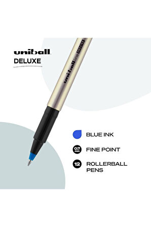 uni-ball deluxe roller 3 lü (2 adet mavi +1 adet siyah)