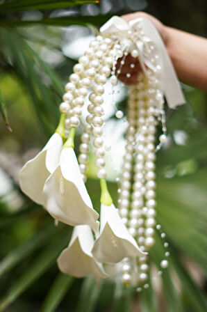 Tüllü Lale Gelin Buketi 19 adet