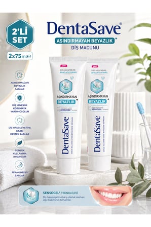 Aşındırmayan Beyazlatıcı Diş Macunu 75 ml 2li