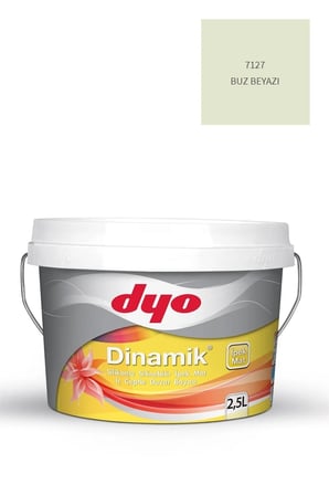 Dinamik Silikonlu Silinebilir Ipek Mat Iç Cephe Duvar Boyası 3212 Irmak Yeşili 2,5 Lt