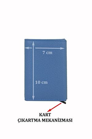  Taba Mekanizmalı Kartlık Unisex Mıknatıslı Kağıt Para Bölmeli