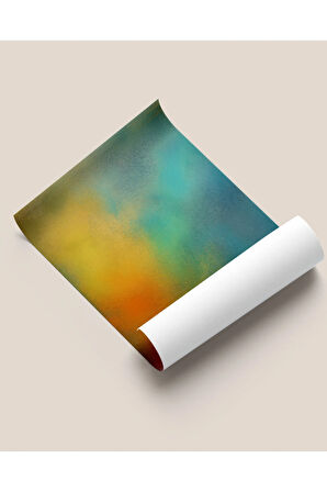 Çerçevesiz Poster Dijital Baskı Soyut Hafif Bir Dokunuş - 50x70