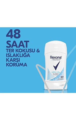 Rexona Motion Sense Kadın Stick Deodorant Cotton Dry 48 Saat Koruma 40 g X 2 Adet