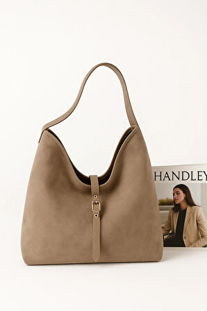 Lüks Süet Salaş Omuz Çantası Dilli