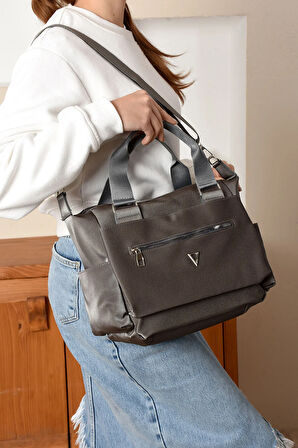 Kadın Kolon Askılı Elden Tutmalı Çok Cepli Çanta