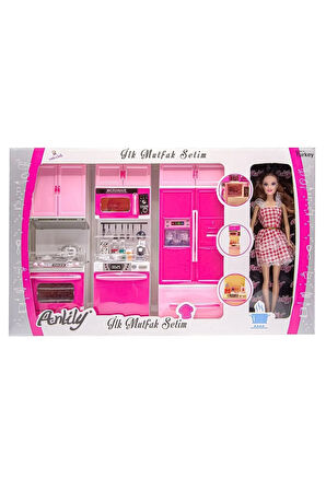 CLZ193 Nessiworld  İlk Mutfak Setim Bebekli 3'lü Set
