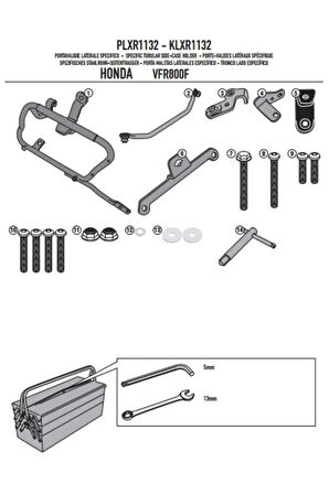 GIVIPLXR1132HONDAVFR800F(14-20)YANÇANTATAŞIYICI