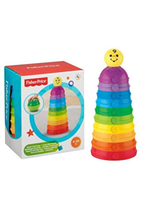 Fisher-price Numaralı Kaplar Iç Içe Geçebilir 10 Renkli Kap 5 Adet Topa Dönüşür