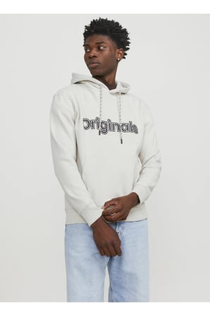 Kapüşon Yaka Krem Erkek Sweatshırt 12246802_JORLAKEWOOD SWEAT HOOD BF