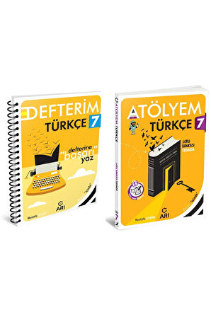2024-2025 Arı Yayıncılık 7. Sınıf Türkçe Atölyem+Defter Set 2 Kitap!