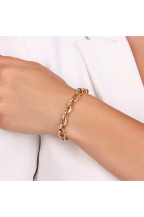 Altın Tasarım Zincir Bileklik - 14K