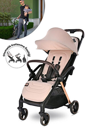 Lorelli Loret Otomatik Katlanan Kabin Boy  Bebek Arabası - Beige