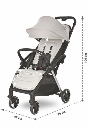Lorelli Loret Otomatik Katlanan Kabin Boy  Bebek Arabası - Beige