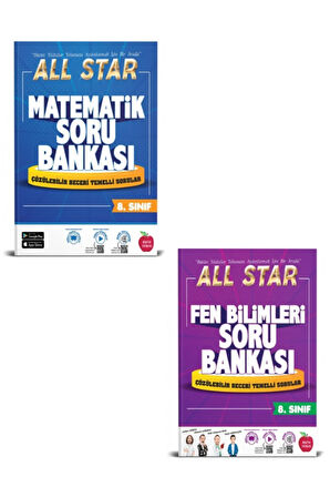 8.sınıf All Star Matematik, Fen Bilimleri Soru Bankası Seti Hediyeli