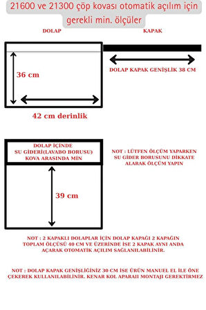 Raylı Plastik Tek Kova 16 Lt Çöp Kovası