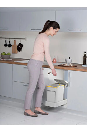 Raylı Plastik Tek Kova 16 Lt Çöp Kovası