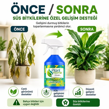 Turbo Bitki Besini Sprey Yaprak ve Kök Destekleyici 500 ml