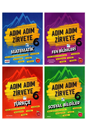 Newton 6. Sınıf Adım Adım Zirveye Matematik Fen Türkçe Sosyal Soru Bankası Seti 4 Kitap