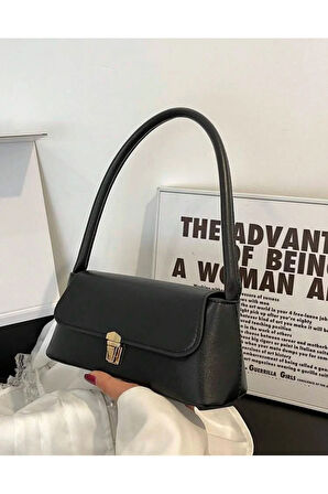 Moi Lena Omuz Çantası Kilit Detaylı Şişe Çanta